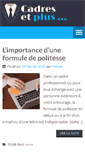 Mobile Screenshot of cadres-et-plus.fr